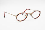 Blue Bay, classy unique eyewear teacher style in dark palisander and golden metal, New Old Stock 80s