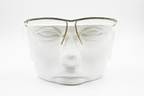 Cacharel 447-06 vintage optical eyeglass frame, half rimmed golden and azure, New Old Stock 70s