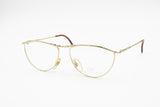 Diego Della Palma mod. 31 Vintage eyeglasses glasses frame golden half lunettes, New Old Stock 1980s