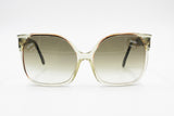 Authentic 1960s Luxottica Vintage sunglasses big squared oversize, Shaded green lenses, Deadstock 60s