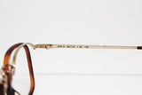 TRUSSARDI ACTION squared- rectangular matte silver outstanding browline vintage eyeglasses frames, NOS 1990s