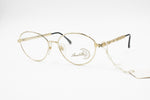 Simonetta Ravizza by Annabella rare eyeglasses frame 1980s, Oval large rims golden color, New Old Stock 1980s