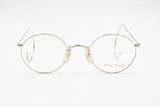 Rare collectable Beau Monde steampunk silver eyeglasses frame with sunny spring clip removible, luxury New Old Stock