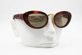 Cat eye Vintage Sunglasses GALITZINE by SOLINE mod. GSM 08, darken brown & golden, New Old Stock 1980s