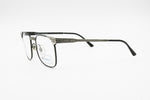 Wayfarer Eyeglasses frame Black & Silver, finely chiseled, FREEDOM 744-71 made in Italy, Nos 1970s