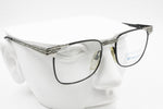 Wayfarer Eyeglasses frame Black & Silver, finely chiseled, FREEDOM 744-71 made in Italy, Nos 1970s