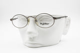 Byblos 573 3077 Gray metallic eyeglasses frame, Oval rims chiseled, New Old Stock 90s