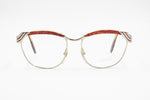 1960s REGIA Hand Made frame womens ladies, pale golden adorned hot tones, New Old Stock