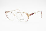 Christopher D. round clear glasses frame, rainbow colored, Vintage New Old Stock 1980s