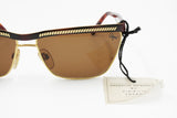 Chagall Vintage Sunglasses mod. LL2 022 Golden & Brown dappled, Square shades, New Old Stock 1980s