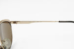 Luxottica sunglasses rare design mod. 7562 Golden plated 18k, Made in Italy, Vintage New Old Stock 1980s