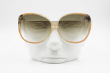 Filos Vintage sunglasses made in Italy, Oversize round shape orange acetate with animalier effect, New Old Stock 1970s
