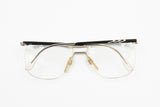 Vintage eyeglass half rimmed wired black & golden, EQUIPE VISTA 8931, Vtg New Old Stock 80s