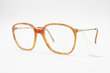 Lozza Oxford squared frame brown veined with golden metal arm, New Old Stock 1970s