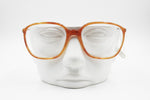 Lozza Oxford squared frame brown veined with golden metal arm, New Old Stock 1970s