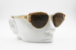 Paco Rabanne Paris PR 554 Vintage NOS sunglasses, womens sunglasses brown lenses, New Old Stock 1980s