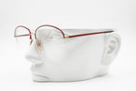 Lozza Nyrim 56 - 16 half rimmed red frames glasses nylor, Made in Italy 1970s, New Old Stock