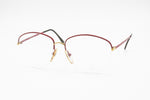 Lozza Nyrim 56 - 16 half rimmed red frames glasses nylor, Made in Italy 1970s, New Old Stock