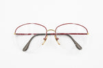 Lozza Nyrim 56 - 16 half rimmed red frames glasses nylor, Made in Italy 1970s, New Old Stock