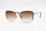 Paloma Picasso Vintage sunglasses 3756 44, Black & Gold, shaded brown lenses, New Old Stock 1980s