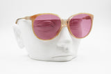 Italian Vintage new sunglasses KADOR mod. Delia, marmorized pink with violet lenses, New Old Stock 1970s