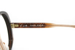 Vintage 1960s Oversize frame acetate and metal // vintage 60s cellulose glasses brown tones semitransparent