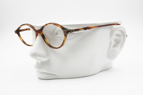Cotton Club by Trevi Vintage oval frame glasses opaque brown tortoise, Made in Italy 1990s, New Old Stock