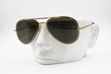 Vintage Aviator Sunglasses prototype never produced, Italian frame Golden & Back hand panted, New Old Stock 1970s