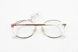 Vintage 60s Never produced prototype ODO France, Ovaloid Golden & White frame glasses, New Old Stock
