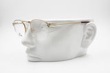 John Sterling frame Italy J.S. 203 002, Round pantos high bridge Golden satin, New Old Stock 1990s