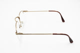 John Sterling frame Italy J.S. 203 002, Round pantos high bridge Golden satin, New Old Stock 1990s