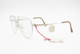 Vintage VIENNALINE DELUXE 1415 70, White & Real Golden 20k Oval Aviator frame, New Old Stock