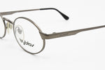 Byblos 573 3077 Gray metallic eyeglasses frame, Oval rims chiseled, New Old Stock 90s