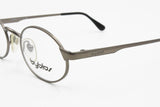 Byblos 573 3077 Gray metallic eyeglasses frame, Oval rims chiseled, New Old Stock 90s