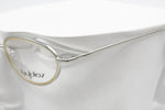 Byblos 682 3296-S  elegant womens eyeglasses frame, double rims cream color, New Old Stock 1990s