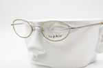 Byblos 682 3296-S  elegant womens eyeglasses frame, double rims cream color, New Old Stock 1990s