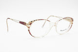Christopher D. round clear glasses frame, rainbow colored, Vintage New Old Stock 1980s