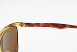 Chagall Vintage Sunglasses mod. LL2 022 Golden & Brown dappled, Square shades, New Old Stock 1980s