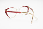 Red-Clear cat eye womens eyeglass frame, Desa mod. 291, little cat eye glasses, New Old Stock 1980s
