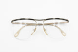 Vintage eyeglass half rimmed wired black & golden, EQUIPE VISTA 8931, Vtg New Old Stock 80s