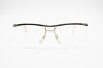 Vintage eyeglass half rimmed wired black & golden, EQUIPE VISTA 8931, Vtg New Old Stock 80s