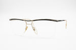 Vintage eyeglass half rimmed wired black & golden, EQUIPE VISTA 8931, Vtg New Old Stock 80s