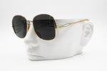 1960s EQUIPE VISTA Golden Silver Oval Sunglasses, medium oversize shade, New Old Stock 60s