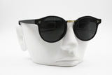 Robert La Roche Vienne round black panto sunglasses, chiseled nose and arrows, New Old Stock 1980s