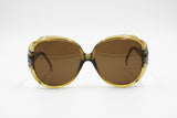 Persol Optyl acetate 80s sunglasses oversize, green tone semitrasparent frame, New Old Stock