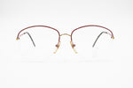 Lozza Nyrim 56 - 16 half rimmed red frames glasses nylor, Made in Italy 1970s, New Old Stock