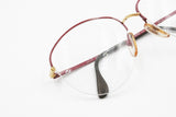 Lozza Nyrim 56 - 16 half rimmed red frames glasses nylor, Made in Italy 1970s, New Old Stock