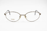 Gianfranco Ferre Lunettes GFF 431 5PH, Vintage oval eyeglass frame brown metallized & Golden details, New Old Stock 1990s