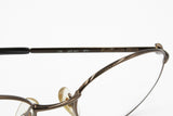 Gianfranco Ferre Lunettes GFF 431 5PH, Vintage oval eyeglass frame brown metallized & Golden details, New Old Stock 1990s