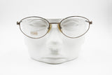 Gianfranco Ferre Lunettes GFF 431 5PH, Vintage oval eyeglass frame brown metallized & Golden details, New Old Stock 1990s